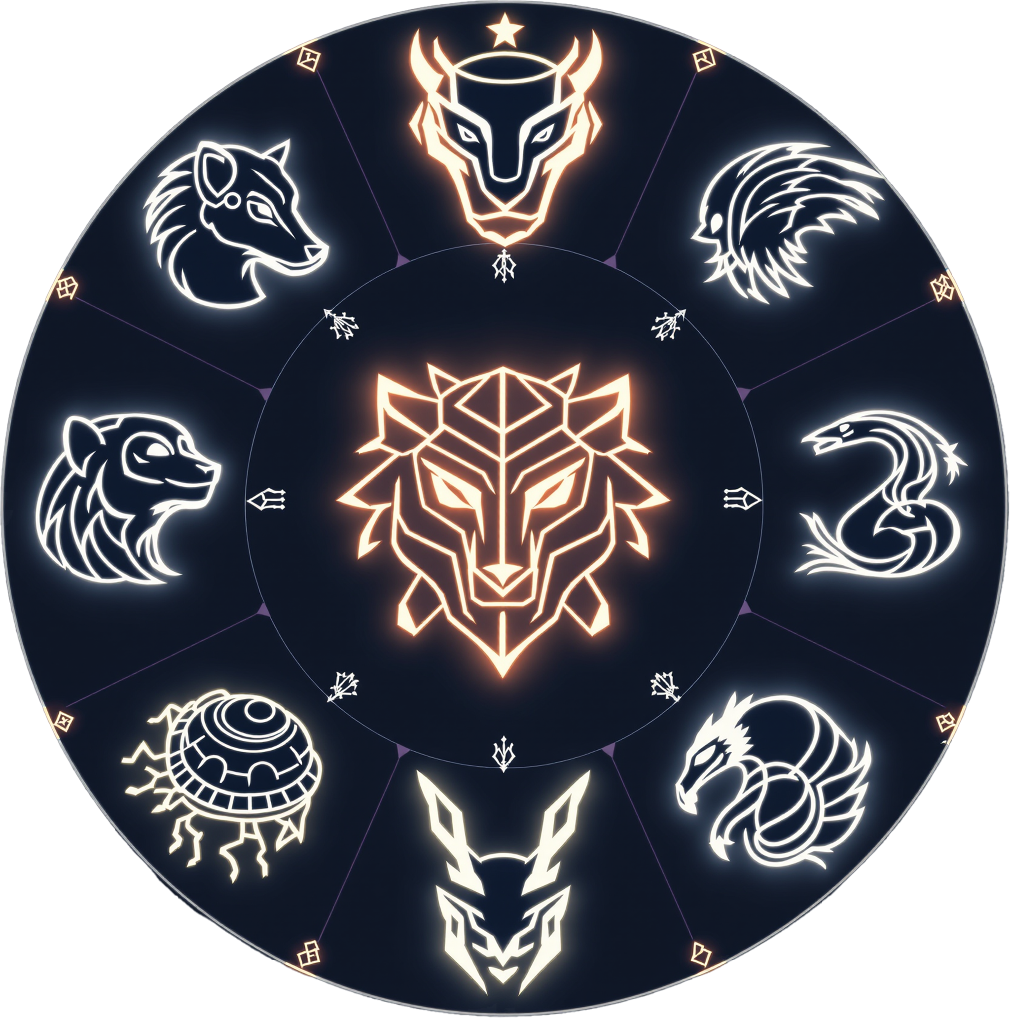 Zodiac Wheel with Animal Symbols